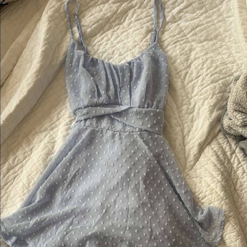 Altar’d State Blue Sleeveless romper dress